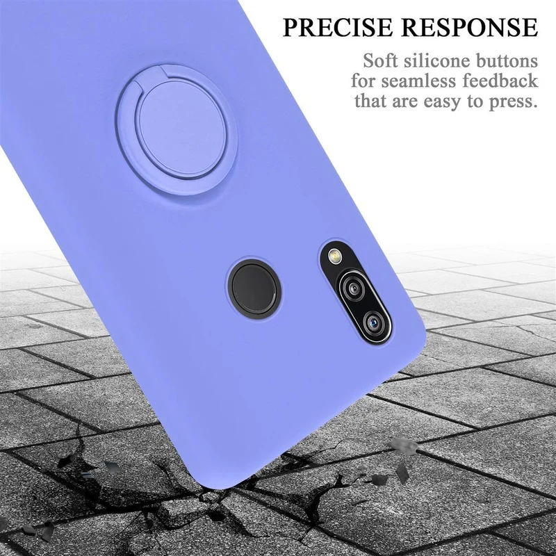 Cadorabo Hülle kompatibel mit Huawei P20 LITE 2018 / NOVA 3E Schutzhülle aus flexiblem TPU Silikon mit Ring