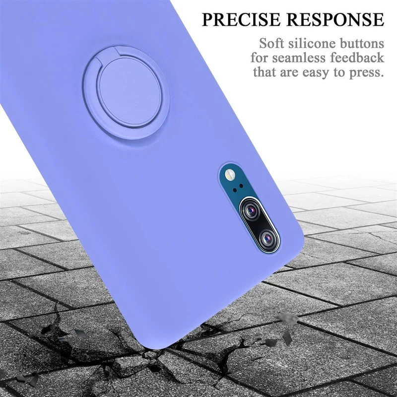 Cadorabo Hülle kompatibel mit Huawei P20 Schutzhülle aus flexiblem TPU Silikon mit Ring