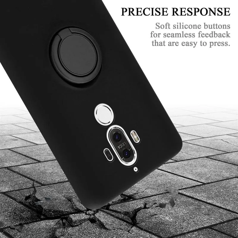 Cadorabo Hülle kompatibel mit Huawei MATE 9 Schutzhülle aus flexiblem TPU Silikon mit Ring