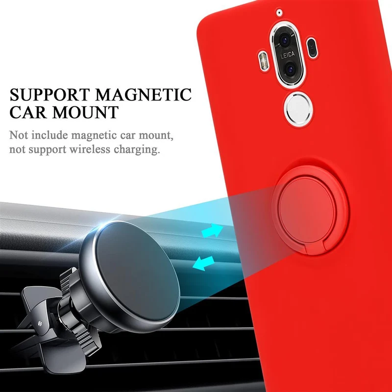 Cadorabo Hülle kompatibel mit Huawei MATE 9 Schutzhülle aus flexiblem TPU Silikon mit Ring