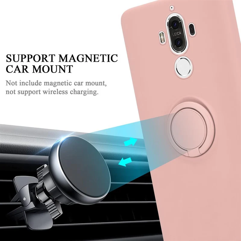 Cadorabo Hülle kompatibel mit Huawei MATE 9 Schutzhülle aus flexiblem TPU Silikon mit Ring