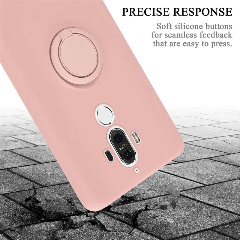 Cadorabo Hülle kompatibel mit Huawei MATE 9 Schutzhülle aus flexiblem TPU Silikon mit Ring