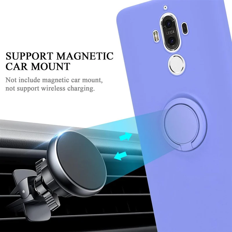 Cadorabo Hülle kompatibel mit Huawei MATE 9 Schutzhülle aus flexiblem TPU Silikon mit Ring