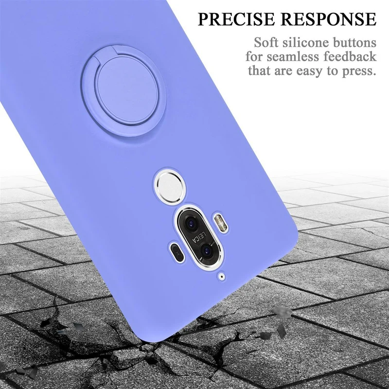 Cadorabo Hülle kompatibel mit Huawei MATE 9 Schutzhülle aus flexiblem TPU Silikon mit Ring