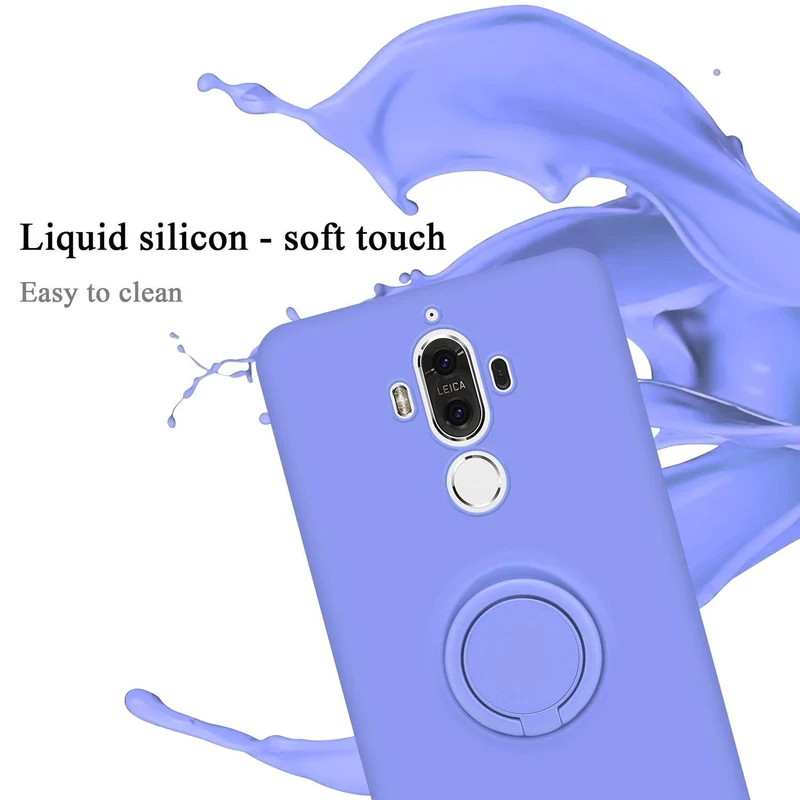 Cadorabo Hülle kompatibel mit Huawei MATE 9 Schutzhülle aus flexiblem TPU Silikon mit Ring