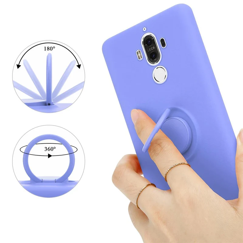 Cadorabo Hülle kompatibel mit Huawei MATE 9 Schutzhülle aus flexiblem TPU Silikon mit Ring