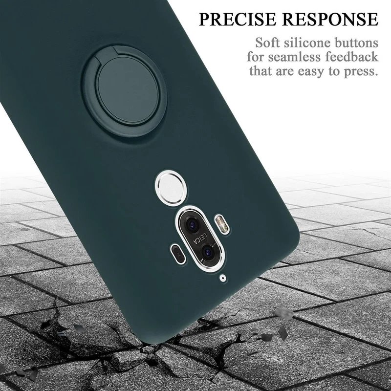 Cadorabo Hülle kompatibel mit Huawei MATE 9 Schutzhülle aus flexiblem TPU Silikon mit Ring