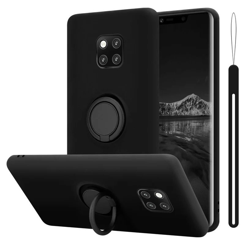 Cadorabo Hülle kompatibel mit Huawei MATE 20 PRO Schutzhülle aus flexiblem TPU Silikon mit Ring