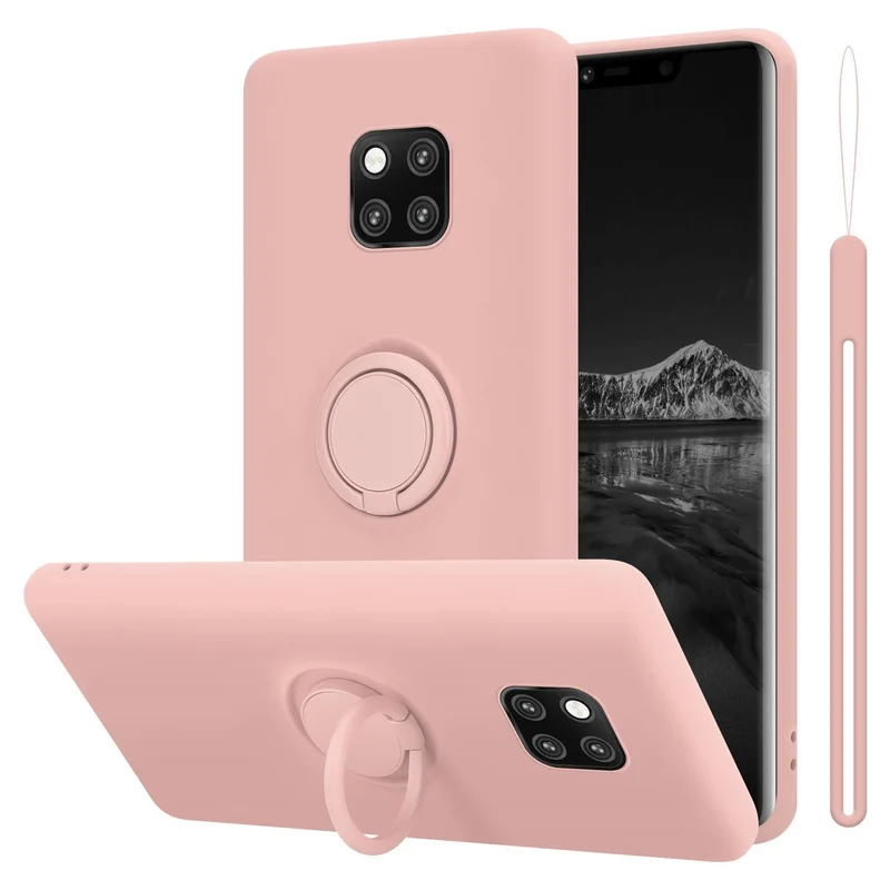 Cadorabo Hülle kompatibel mit Huawei MATE 20 PRO Schutzhülle aus flexiblem TPU Silikon mit Ring