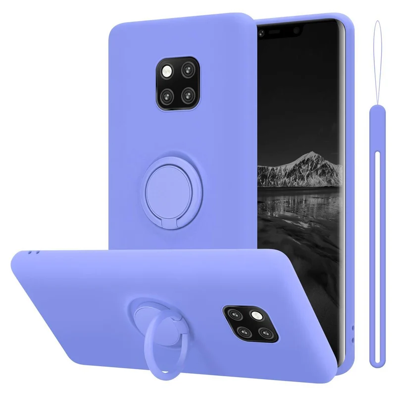 Cadorabo Hülle kompatibel mit Huawei MATE 20 PRO Schutzhülle aus flexiblem TPU Silikon mit Ring