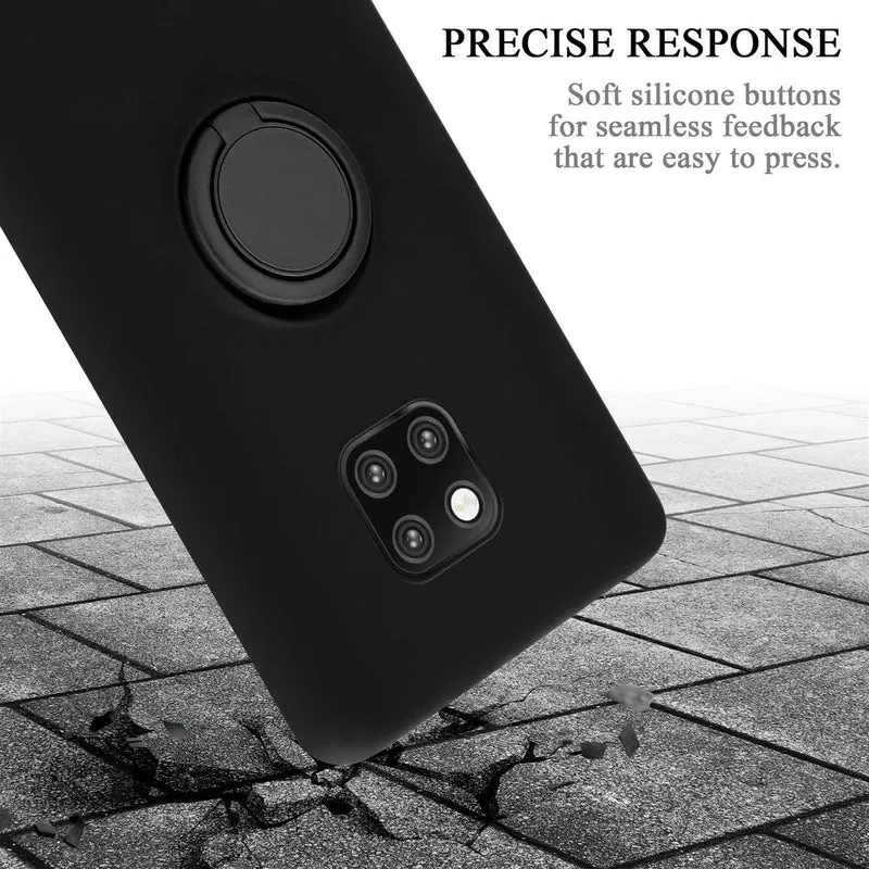 Cadorabo Hülle kompatibel mit Huawei MATE 20 PRO Schutzhülle aus flexiblem TPU Silikon mit Ring