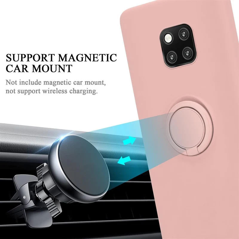 Cadorabo Hülle kompatibel mit Huawei MATE 20 PRO Schutzhülle aus flexiblem TPU Silikon mit Ring