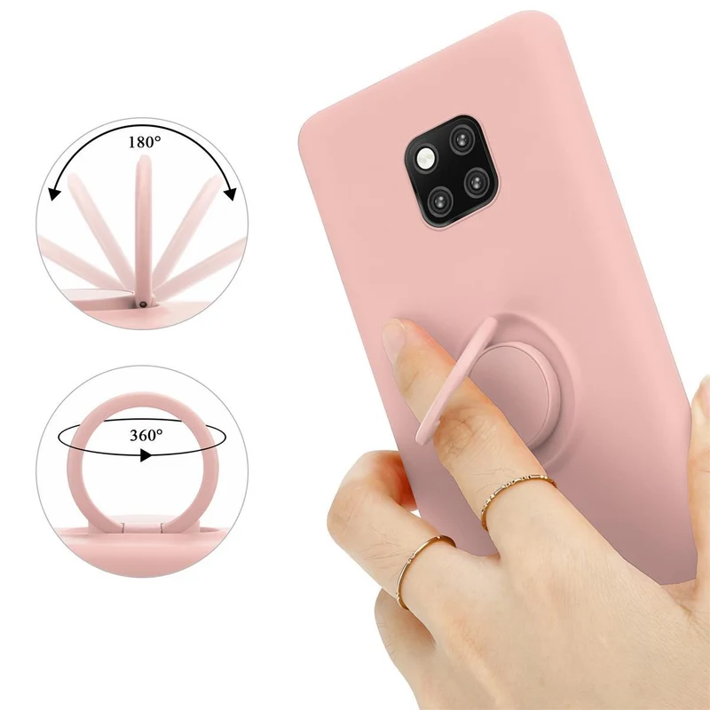Cadorabo Hülle kompatibel mit Huawei MATE 20 PRO Schutzhülle aus flexiblem TPU Silikon mit Ring