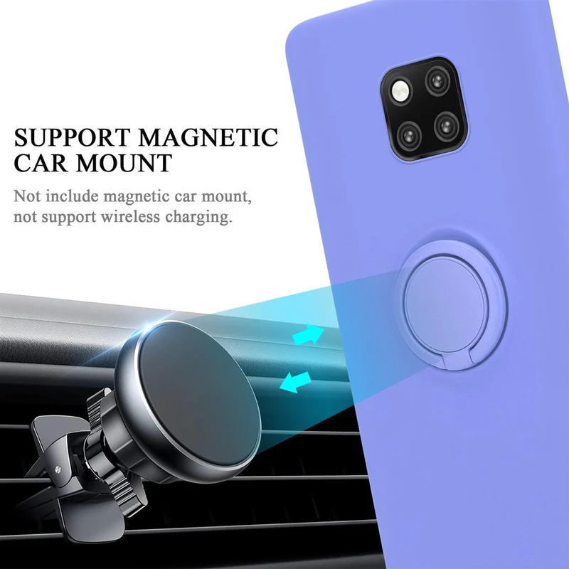 Cadorabo Hülle kompatibel mit Huawei MATE 20 PRO Schutzhülle aus flexiblem TPU Silikon mit Ring
