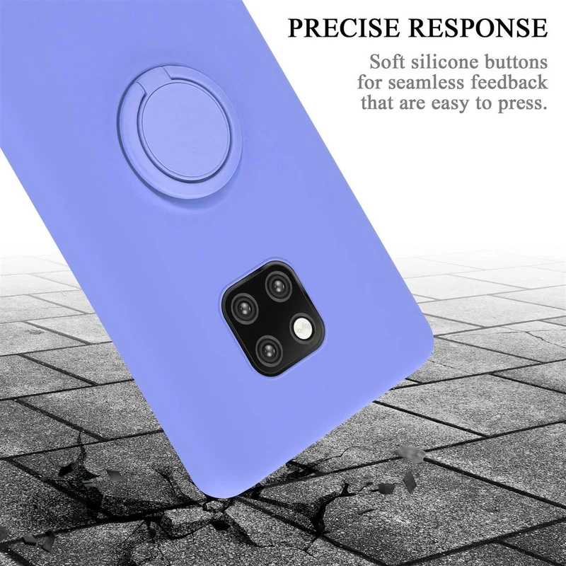 Cadorabo Hülle kompatibel mit Huawei MATE 20 PRO Schutzhülle aus flexiblem TPU Silikon mit Ring