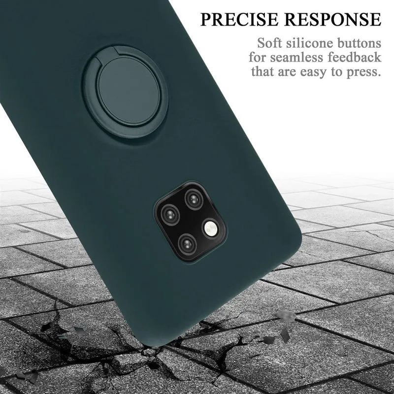 Cadorabo Hülle kompatibel mit Huawei MATE 20 PRO Schutzhülle aus flexiblem TPU Silikon mit Ring