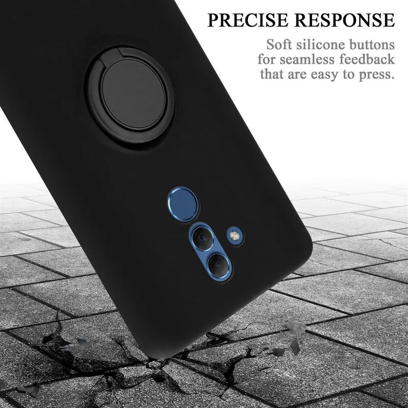 Cadorabo Hülle kompatibel mit Huawei MATE 20 LITE Schutzhülle aus flexiblem TPU Silikon mit Ring