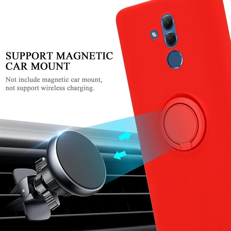 Cadorabo Hülle kompatibel mit Huawei MATE 20 LITE Schutzhülle aus flexiblem TPU Silikon mit Ring