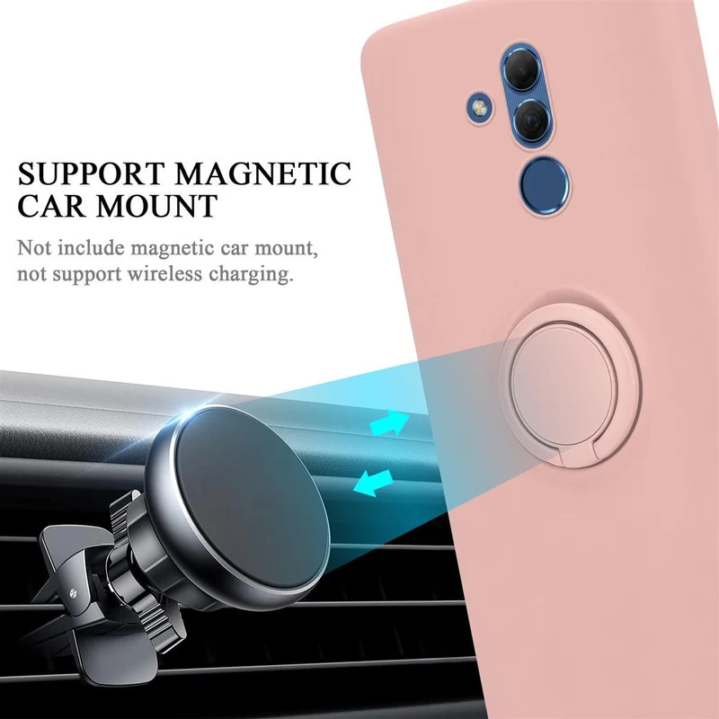 Cadorabo Hülle kompatibel mit Huawei MATE 20 LITE Schutzhülle aus flexiblem TPU Silikon mit Ring