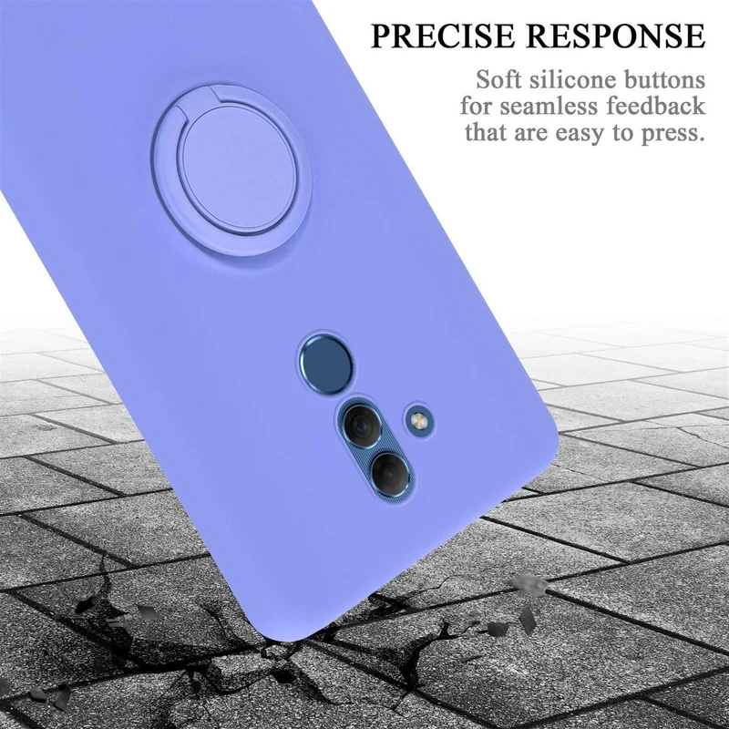 Cadorabo Hülle kompatibel mit Huawei MATE 20 LITE Schutzhülle aus flexiblem TPU Silikon mit Ring