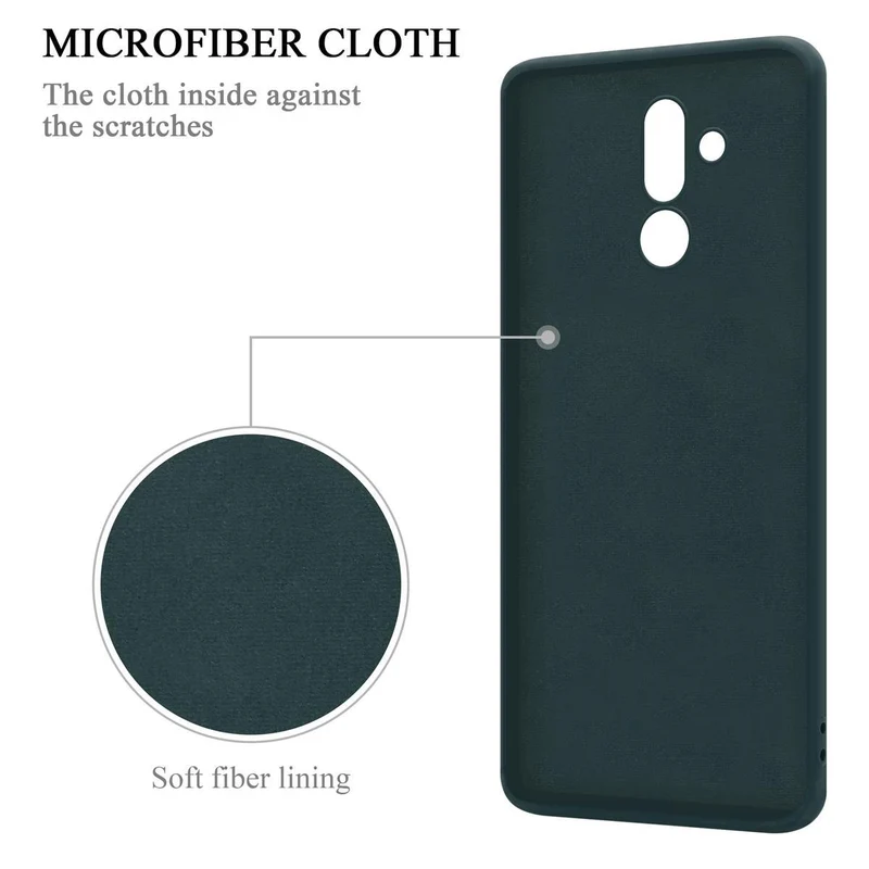 Cadorabo Hülle kompatibel mit Huawei MATE 20 LITE Schutzhülle aus flexiblem TPU Silikon mit Ring