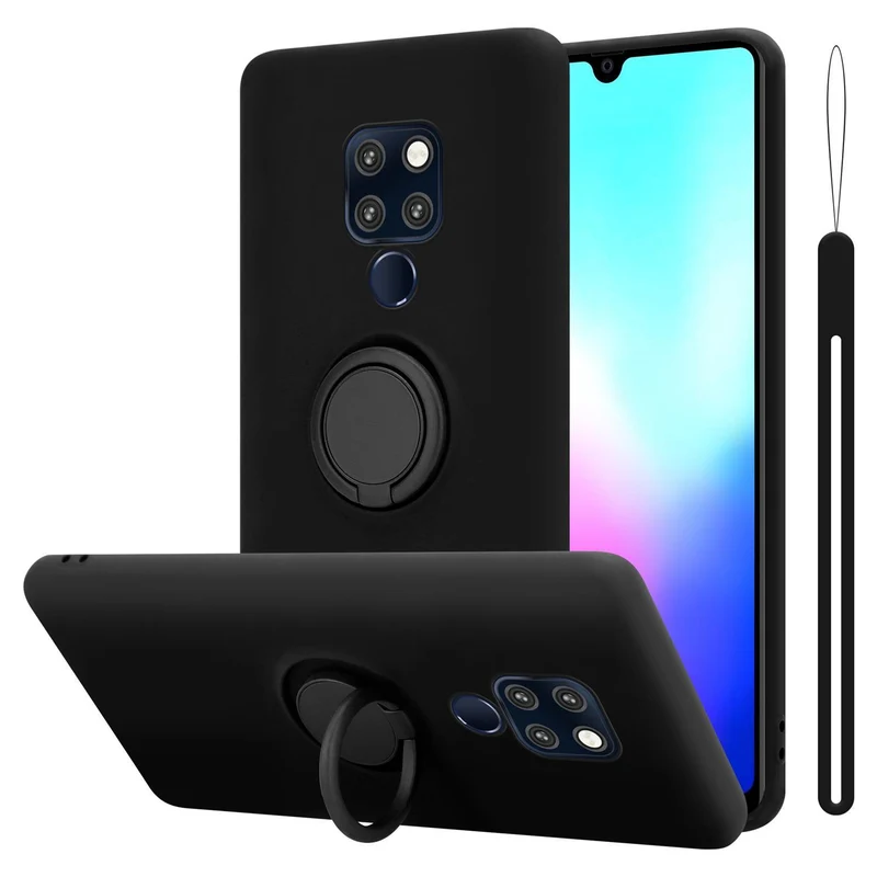 Cadorabo Hülle kompatibel mit Huawei MATE 20 Schutzhülle aus flexiblem TPU Silikon mit Ring
