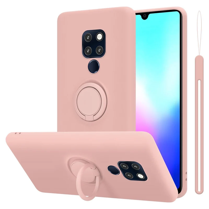 Cadorabo Hülle kompatibel mit Huawei MATE 20 Schutzhülle aus flexiblem TPU Silikon mit Ring