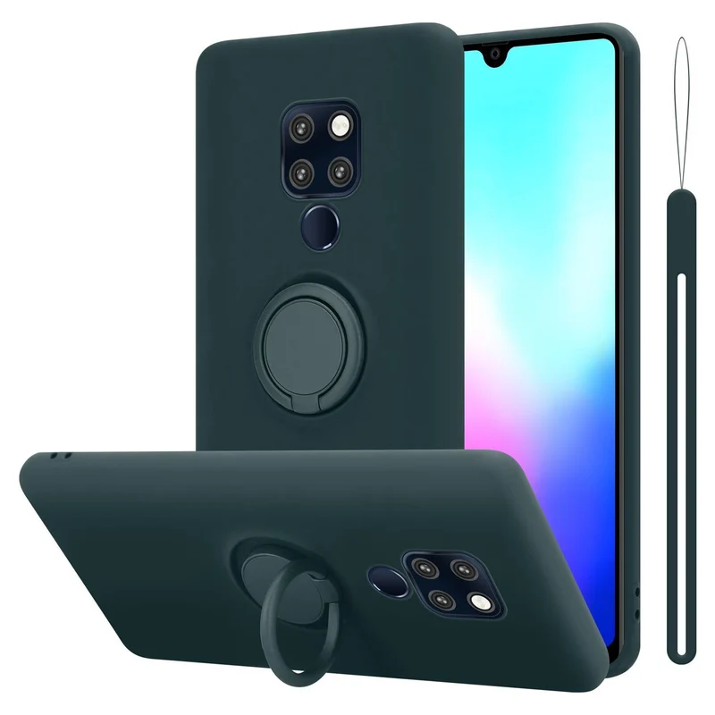 Cadorabo Hülle kompatibel mit Huawei MATE 20 Schutzhülle aus flexiblem TPU Silikon mit Ring