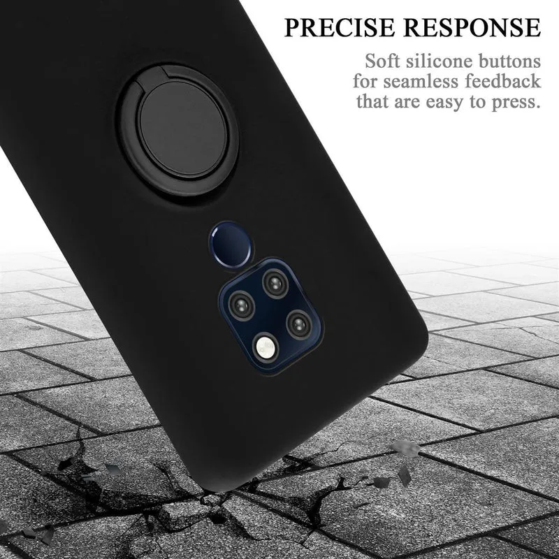 Cadorabo Hülle kompatibel mit Huawei MATE 20 Schutzhülle aus flexiblem TPU Silikon mit Ring