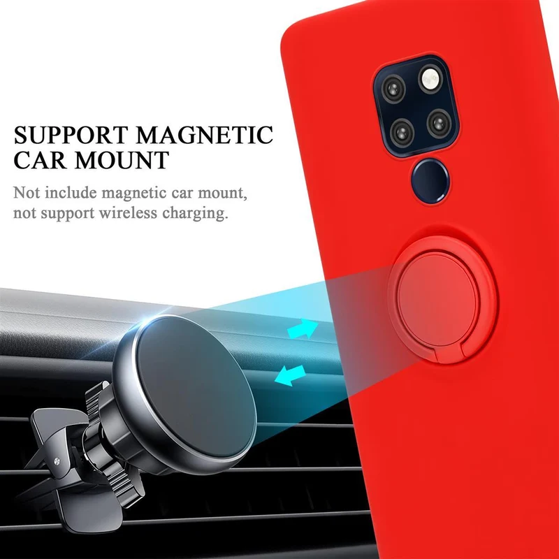 Cadorabo Hülle kompatibel mit Huawei MATE 20 Schutzhülle aus flexiblem TPU Silikon mit Ring