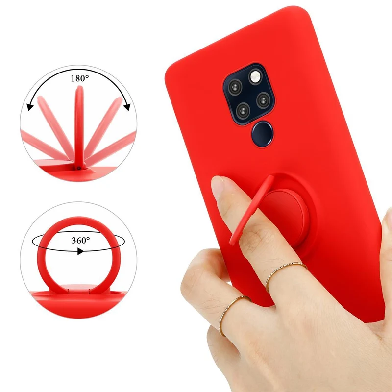 Cadorabo Hülle kompatibel mit Huawei MATE 20 Schutzhülle aus flexiblem TPU Silikon mit Ring