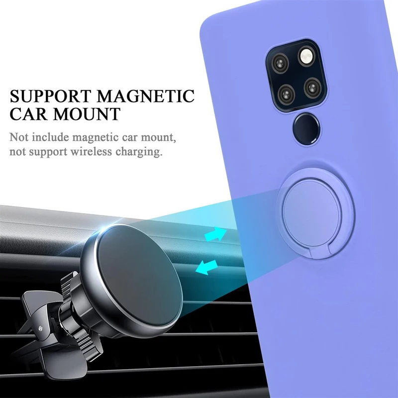 Cadorabo Hülle kompatibel mit Huawei MATE 20 Schutzhülle aus flexiblem TPU Silikon mit Ring