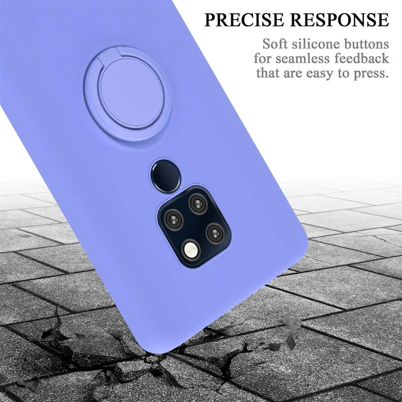 Cadorabo Hülle kompatibel mit Huawei MATE 20 Schutzhülle aus flexiblem TPU Silikon mit Ring