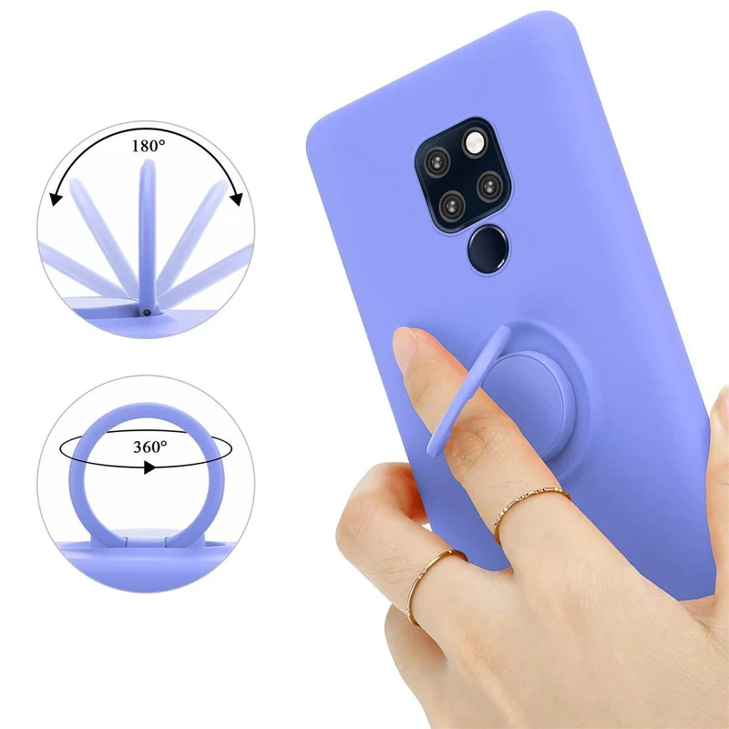 Cadorabo Hülle kompatibel mit Huawei MATE 20 Schutzhülle aus flexiblem TPU Silikon mit Ring