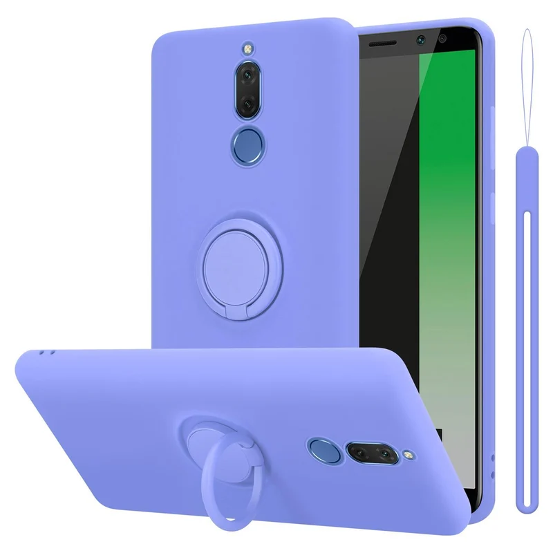 Cadorabo Hülle kompatibel mit Huawei MATE 10 LITE Schutzhülle aus flexiblem TPU Silikon mit Ring