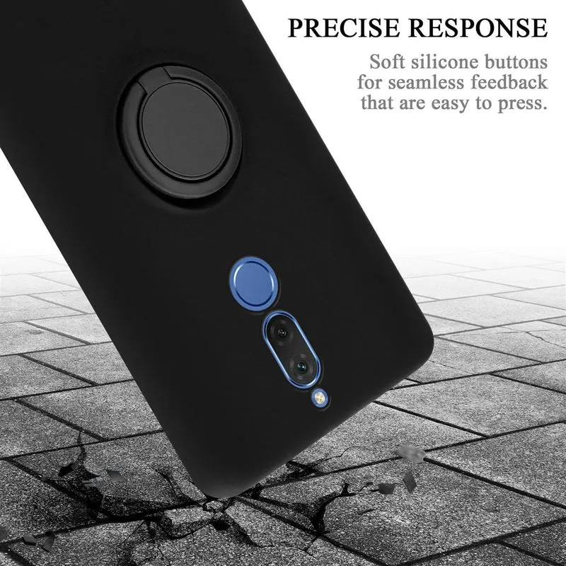 Cadorabo Hülle kompatibel mit Huawei MATE 10 LITE Schutzhülle aus flexiblem TPU Silikon mit Ring