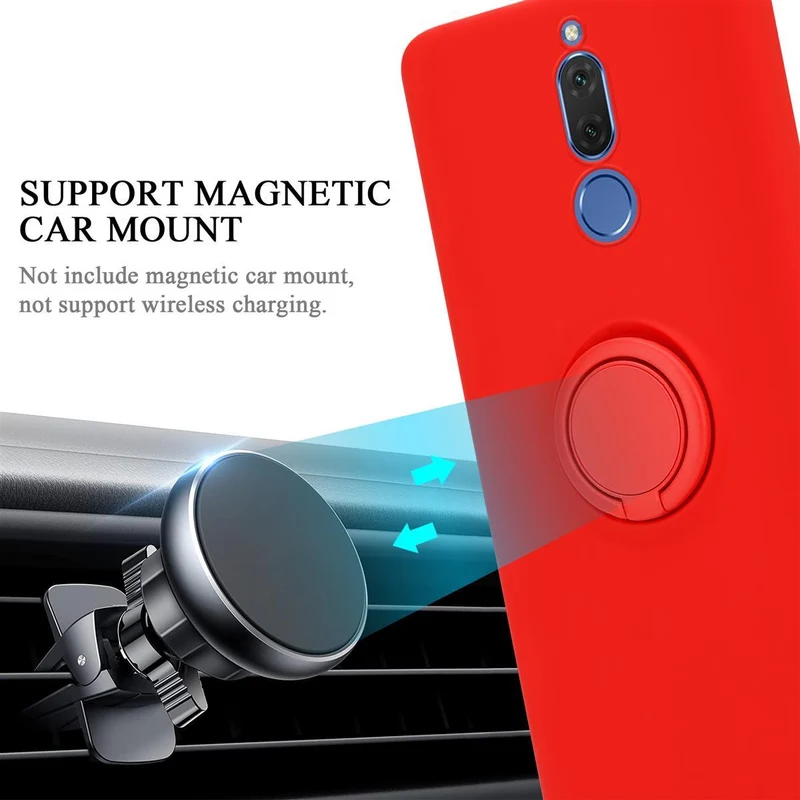 Cadorabo Hülle kompatibel mit Huawei MATE 10 LITE Schutzhülle aus flexiblem TPU Silikon mit Ring