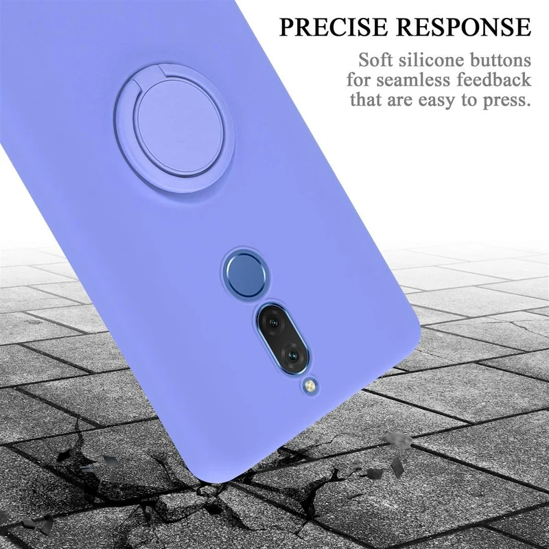 Cadorabo Hülle kompatibel mit Huawei MATE 10 LITE Schutzhülle aus flexiblem TPU Silikon mit Ring