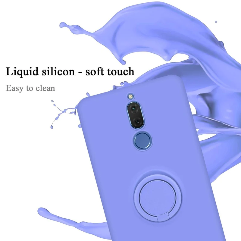 Cadorabo Hülle kompatibel mit Huawei MATE 10 LITE Schutzhülle aus flexiblem TPU Silikon mit Ring