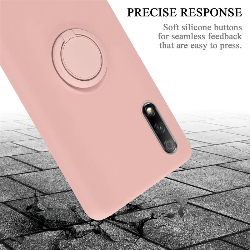 Cadorabo Hülle kompatibel mit Honor 9X Schutzhülle aus flexiblem TPU Silikon mit Ring