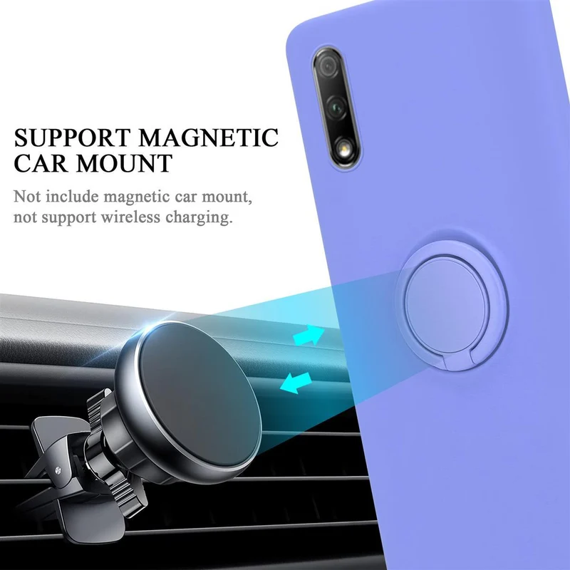 Cadorabo Hülle kompatibel mit Honor 9X Schutzhülle aus flexiblem TPU Silikon mit Ring