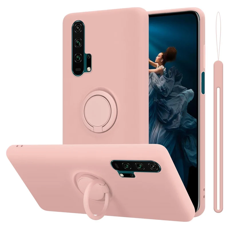 Cadorabo Hülle kompatibel mit Honor 20 PRO Schutzhülle aus flexiblem TPU Silikon mit Ring