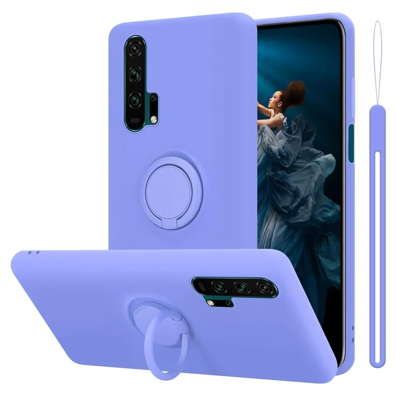 Cadorabo Hülle kompatibel mit Honor 20 PRO Schutzhülle aus flexiblem TPU Silikon mit Ring