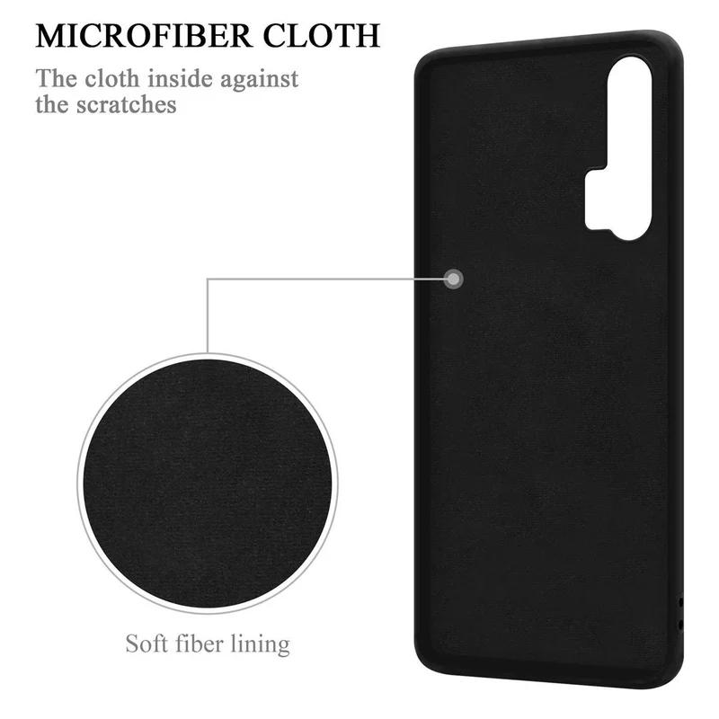 Cadorabo Hülle kompatibel mit Honor 20 PRO Schutzhülle aus flexiblem TPU Silikon mit Ring