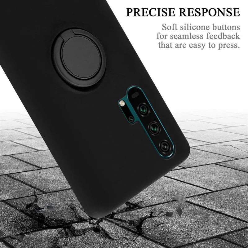 Cadorabo Hülle kompatibel mit Honor 20 PRO Schutzhülle aus flexiblem TPU Silikon mit Ring