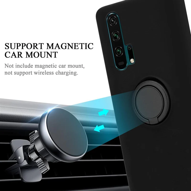 Cadorabo Hülle kompatibel mit Honor 20 PRO Schutzhülle aus flexiblem TPU Silikon mit Ring