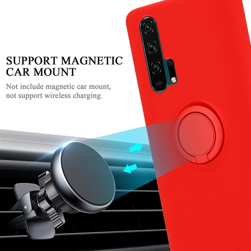 Cadorabo Hülle kompatibel mit Honor 20 PRO Schutzhülle aus flexiblem TPU Silikon mit Ring