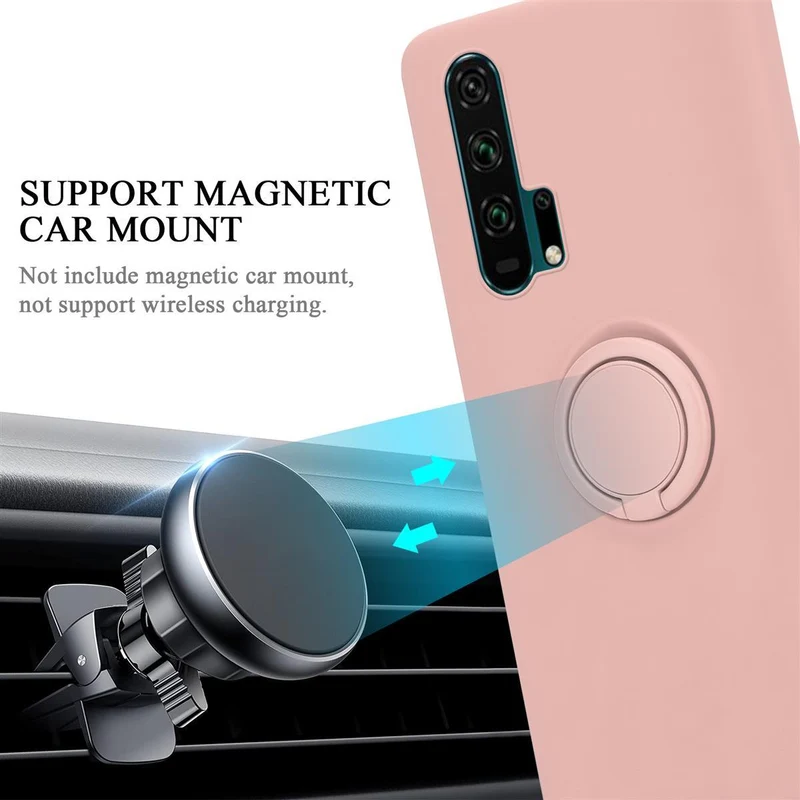 Cadorabo Hülle kompatibel mit Honor 20 PRO Schutzhülle aus flexiblem TPU Silikon mit Ring