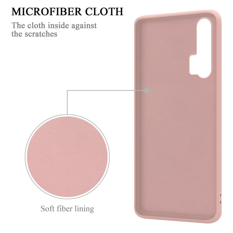 Cadorabo Hülle kompatibel mit Honor 20 PRO Schutzhülle aus flexiblem TPU Silikon mit Ring