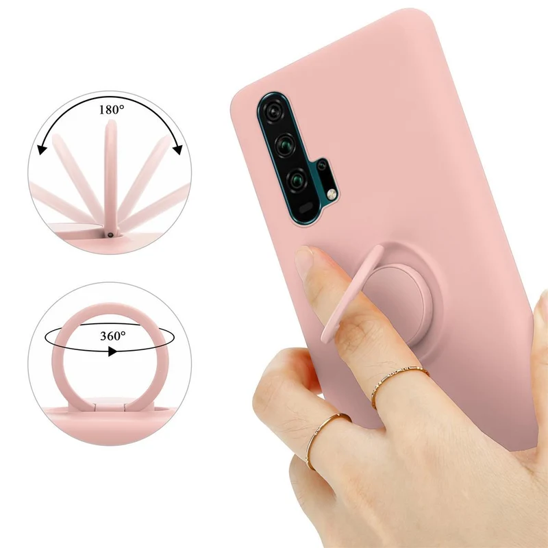 Cadorabo Hülle kompatibel mit Honor 20 PRO Schutzhülle aus flexiblem TPU Silikon mit Ring